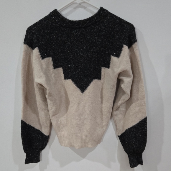 Joie Sz Medium Womens Black and Cream Crew Neck Sweater - Picture 4 of 9